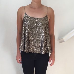 Gold Sequin Top!